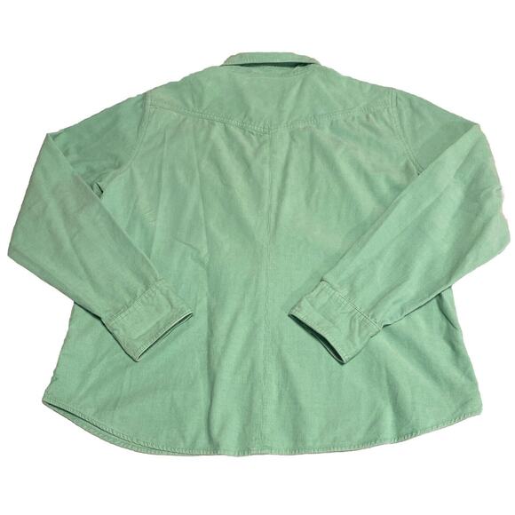 American Eagle Outfitters Shacket womens XL Corduroy Snap Up Mint Green Soft - Picture 2 of 16